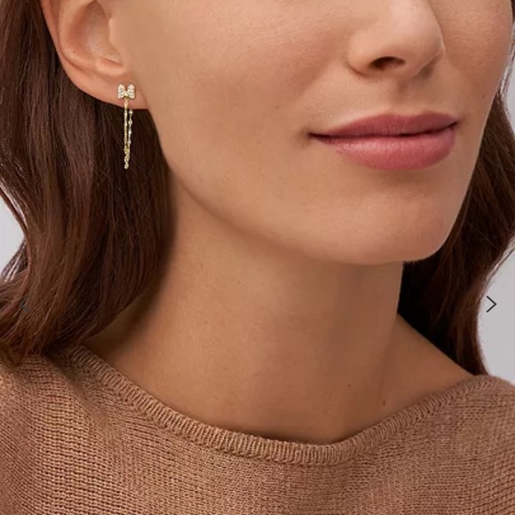 NEW Disney x Fossil Special Edition Gold-Tone Stainless Steel Drop Earrings - Picture 3 of 7